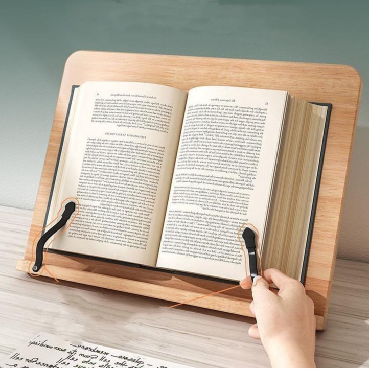 Book Stand Wooden Reading Frame,Recipe Holder,Book Rack,Book Clip kids ...