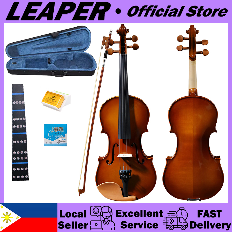Violin Full Size Spruce Wood Violin with Finger Stickers String Violin