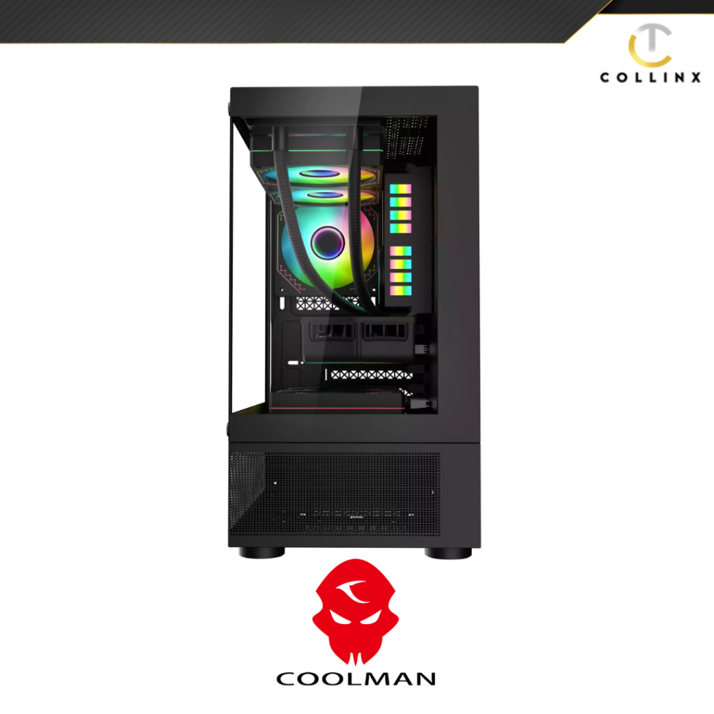 Coolman REYNA | M-ATX / ITX | GAMING PC Case | Black | White | Collinx ...