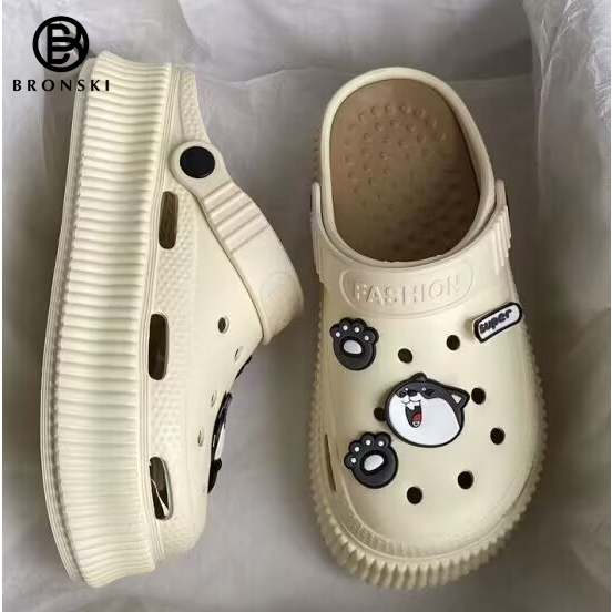 BRONSKI Women Sandals Cartoon Slippers White Sandals For Women Chunky ...