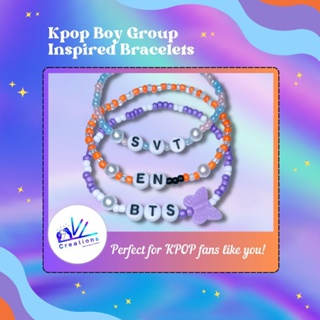 BTS Suga Inspired Orange Beaded Bracelet. BTS Merch. Beaded Bracelets –  shinestarfashion