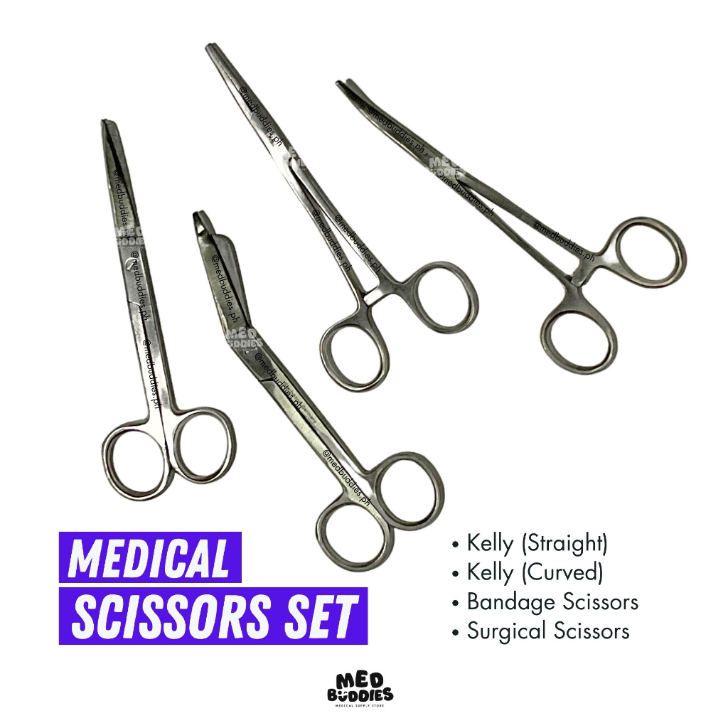 Kelly Forceps (S/C) / Lister Bandage / Surgical Scissors (Complete Set ...