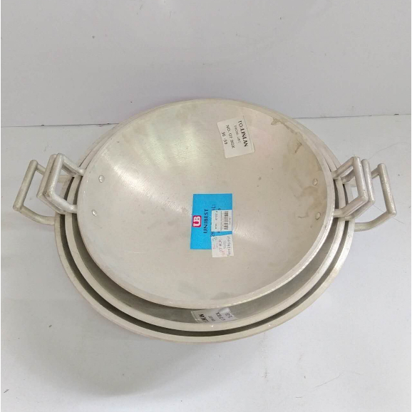 LINLAN NEW COD KAWALI/CAWALI DOUBLE HANDLE FRYING PAN ALUMINUM MAKAPAL
