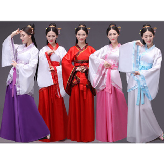 High Quality Hanfu Women Men Ancient Chinese Hanfu Adult Jin Yiwei Cosplay  Costume Hanfu Black Red Blue For Couples Plus Size - AliExpress