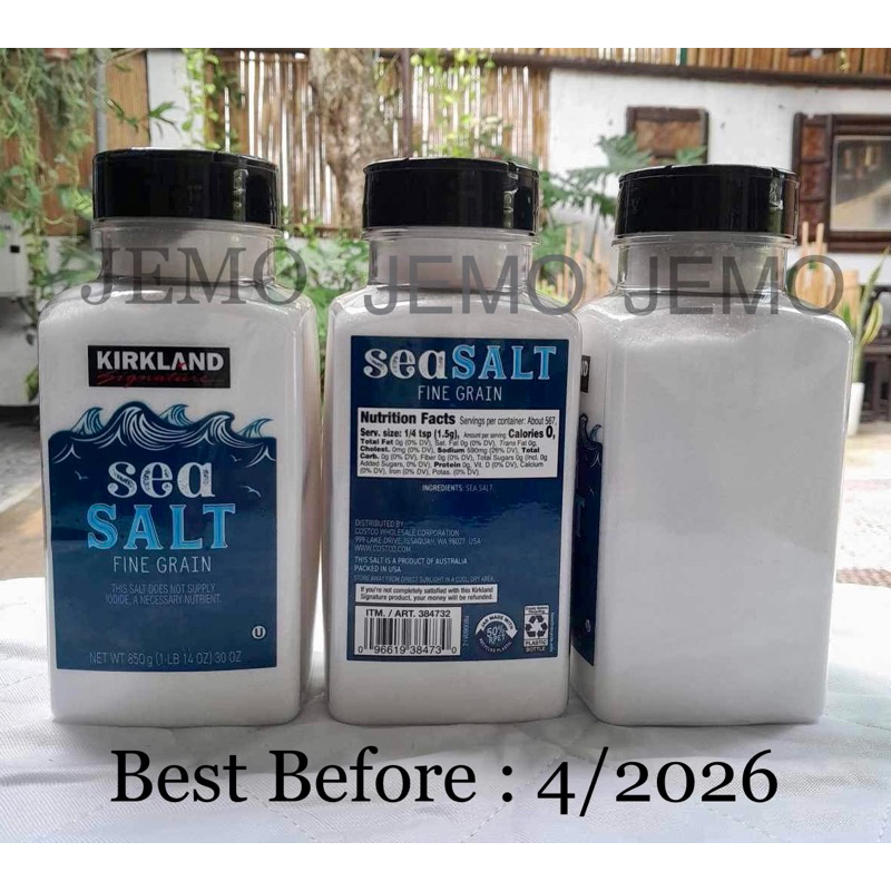 Kirkland Sea Salt Fine Grain from NYC,USA 850g Shopee Philippines