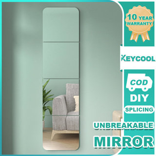 9Pcs 15×15Cm Mirror Sheets Square Non Glass Mirrors Tiles Self Adhesive  Mirror Wall Sticker