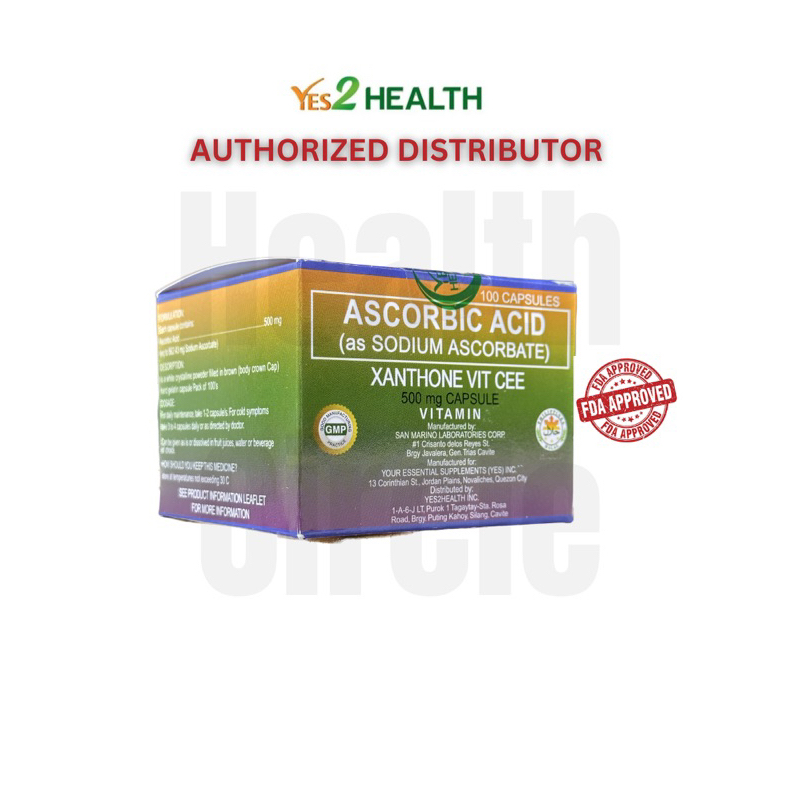 Sodium Ascorbate XANTHONE VITAMIN CEE 100Capsules/box FOOD