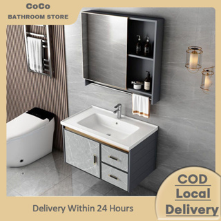 Buy WestWood Bathroom Vanity Unit Under Sink Wash Basin Cabinet Storage  Shelving Floor Standing Wooden Cupboard Grey BFR04 Online at  desertcartPhilippines