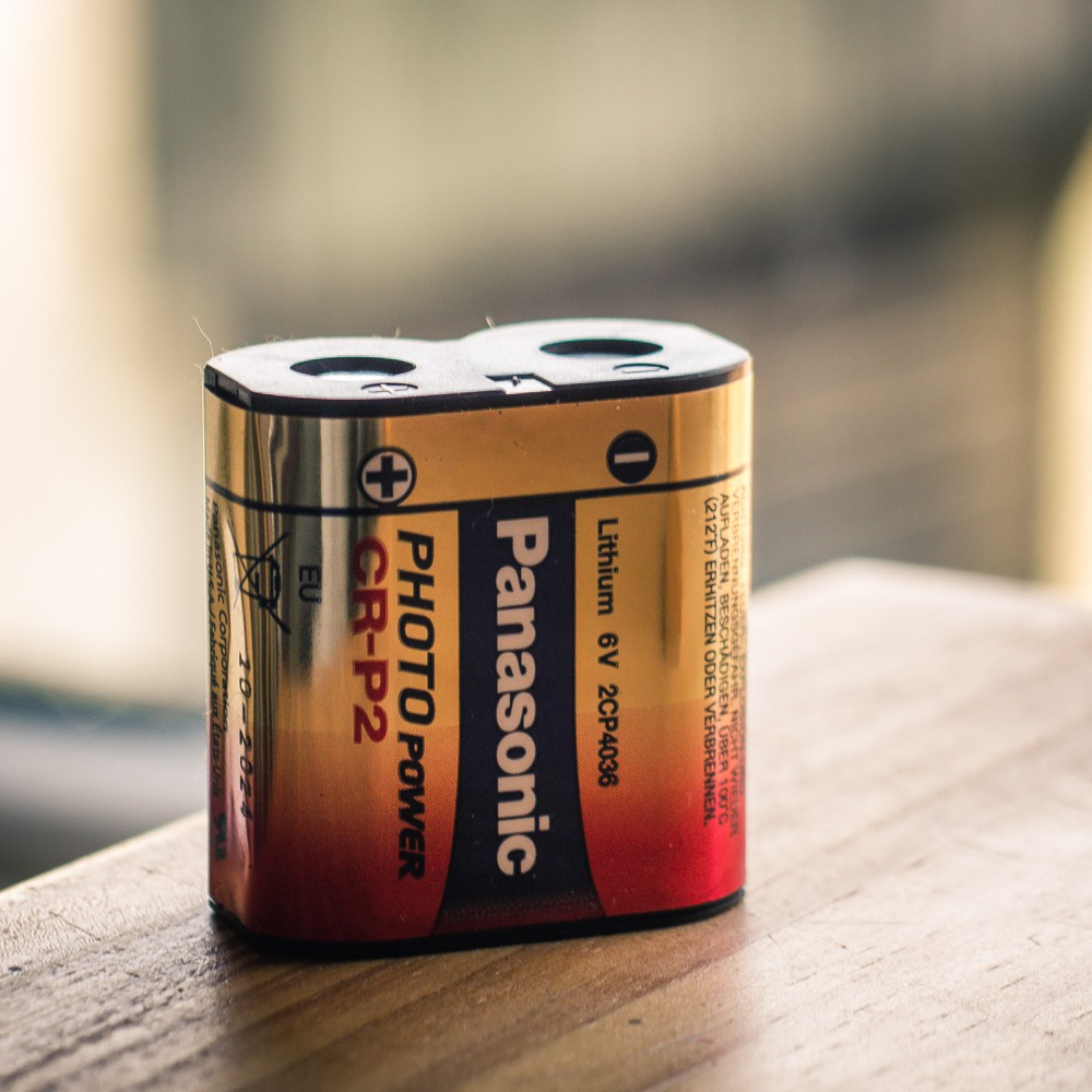 Panasonic CRP2 Battery Gold 6V Lithium CRP2 Cylindrical Photo Power
