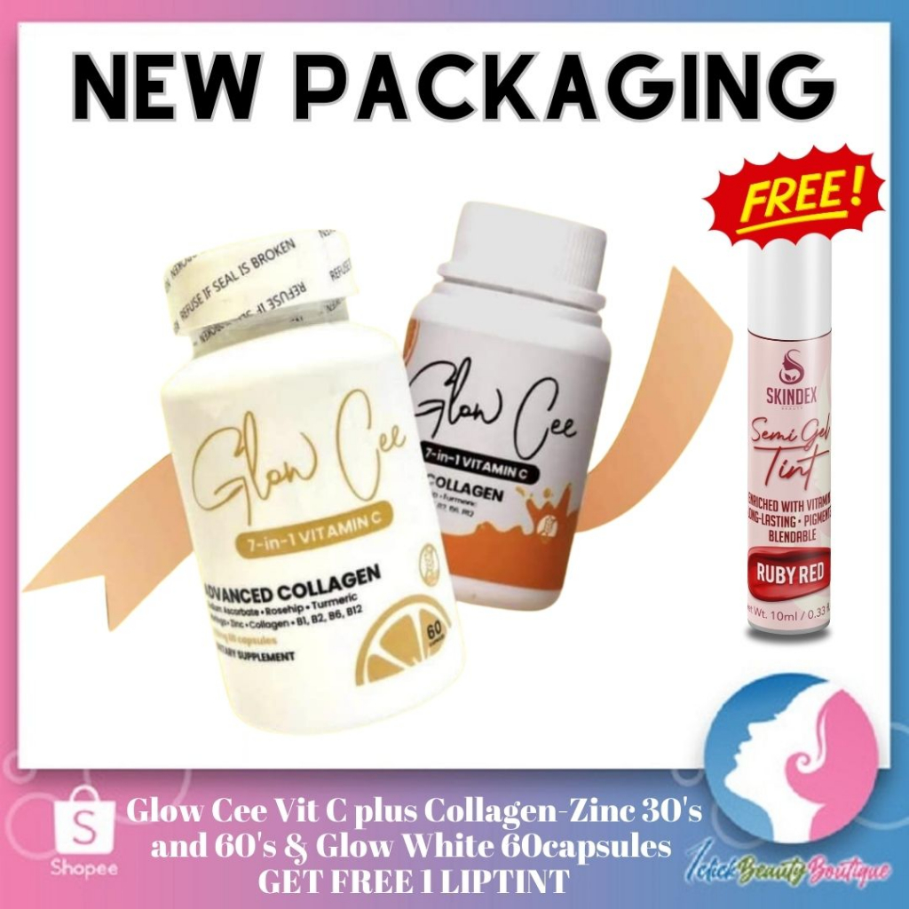 Glow Cee Vit C plus CollagenZinc 30's and 60's & Glow White 60capsules