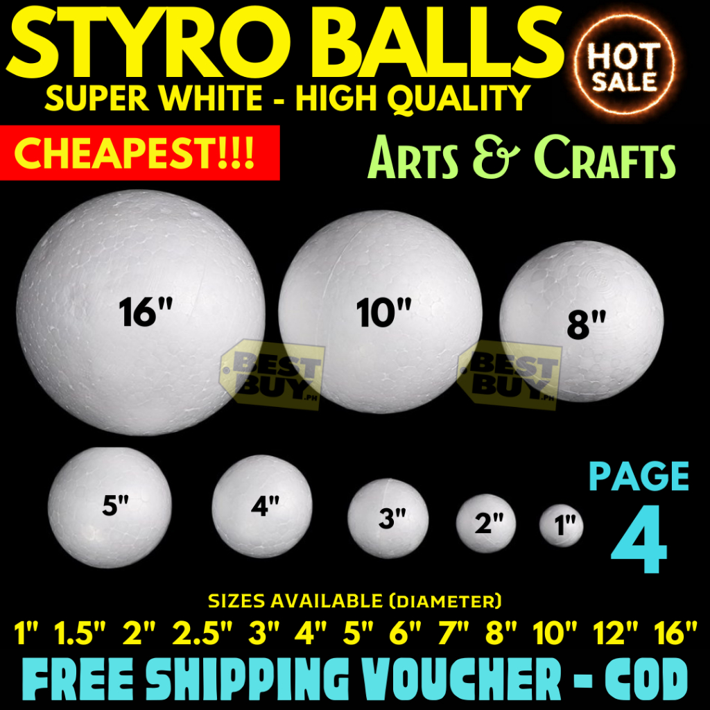 STYRO BALLS [PAGE4] [MANY SIZES] | Shopee Philippines