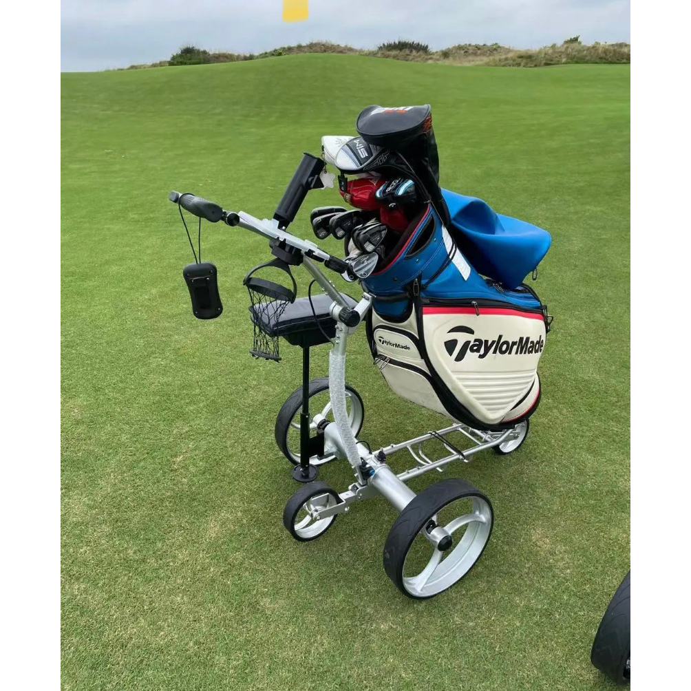 Astek Remote Controlled Silver Electric Golf Bag Cart Trolley With Seat Shopee Philippines
