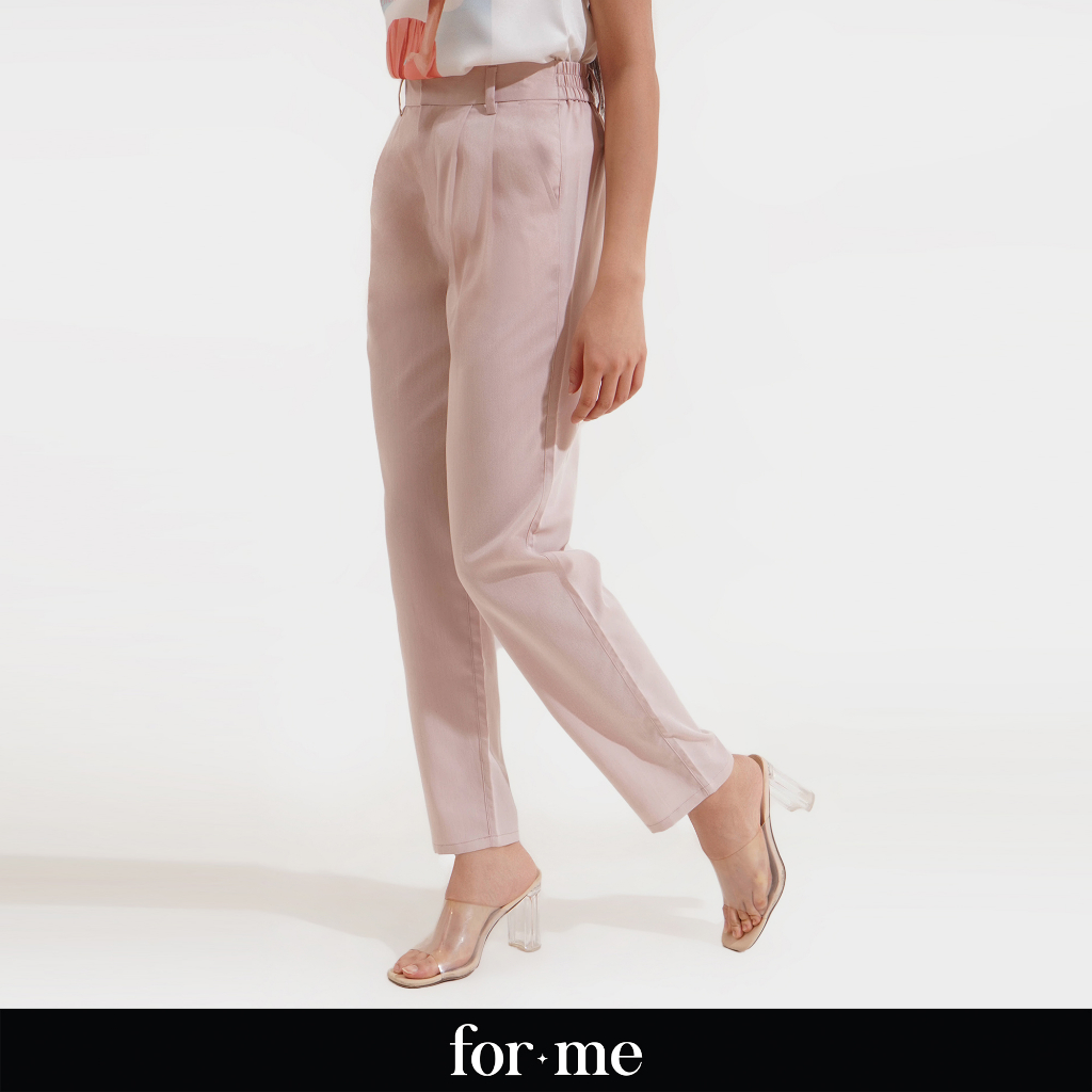 ForMe Straight Fit Full Length Cozy Pants for Women (Gray/Old Rose ...