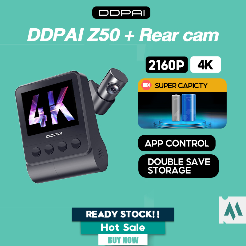 DDPAI Z50 Dash Cam 4K 2160p HD Dual Camera GPS 24 Hours Parking Monitor ...