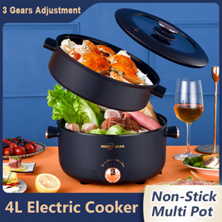 Electric Cooker Hot Pot Non Stick Electric Frying Pan Multi Function One  Dormitory Household Large Capacity Two Level 2l Square - Electric Skillets  - AliExpress