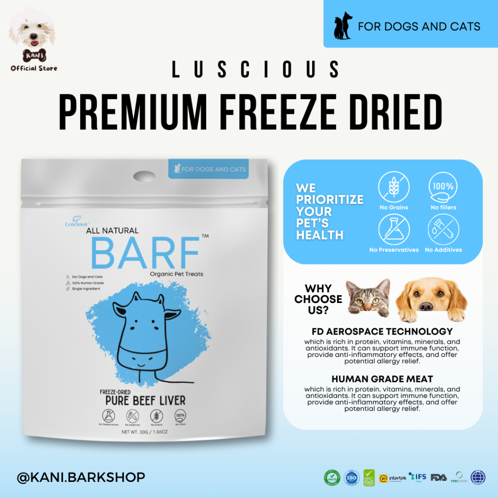 Luscious Premium Natural Organic Pet Freeze Dried Food Toppers Appetite