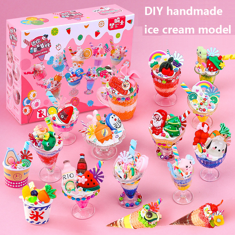 Children's handmade DIY Ice Cream toys Girls' Ice Cream Sweet Cup