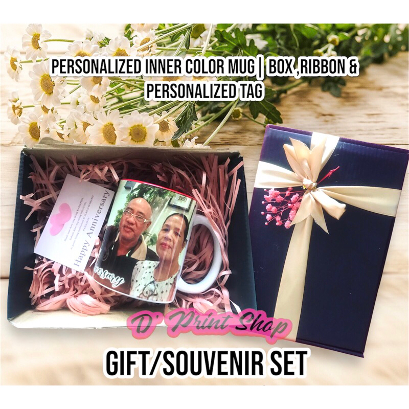 PERSONALIZED MUG (GIFT SET ) WITH BOX AND RIBBON FREE LAYOUT Shopee