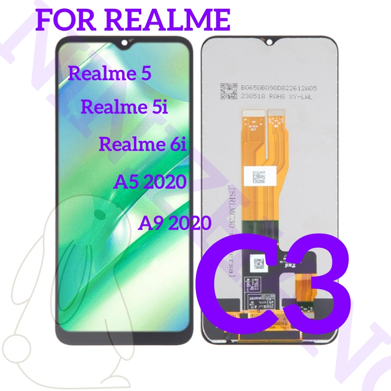 For Realme C3/Realme 5/Realme 5i/Realme 6i/A5 2020/A9 2020 LCD Display ...