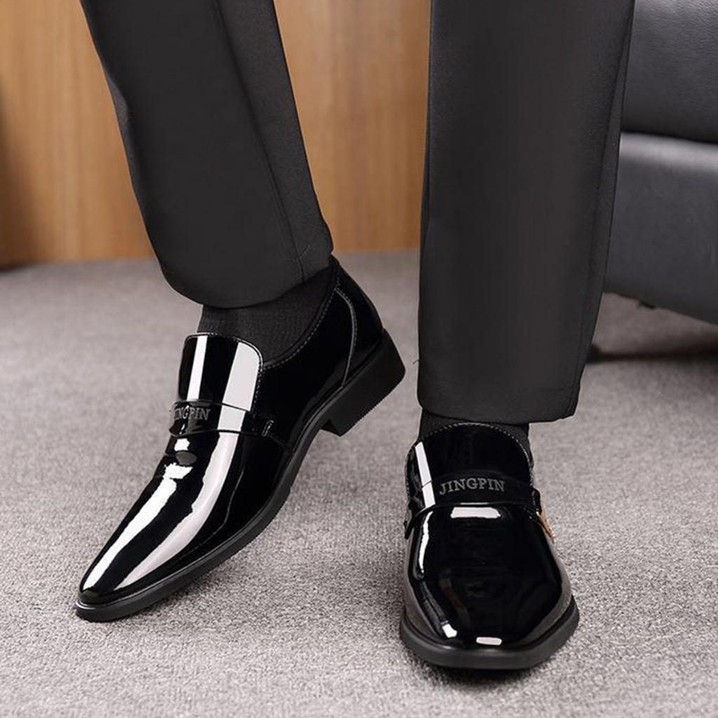 Fashion Black Shoes For Men Men's Business Formal Wear Shoes British ...