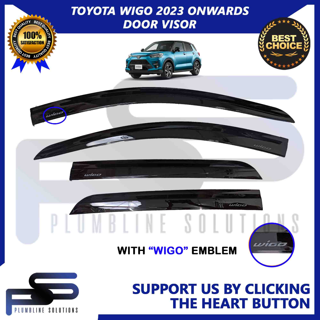 High Quality Injection Type Toyota Wigo 2014 - 2023 Onwards Rain Guard ...