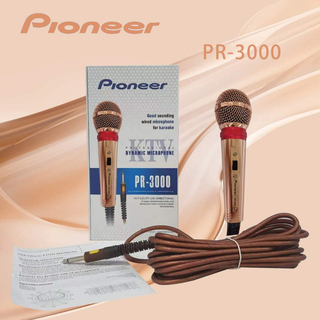 Professional Dynamic Wired Microphone Pioneer PR-3000 Heavy Duty ...