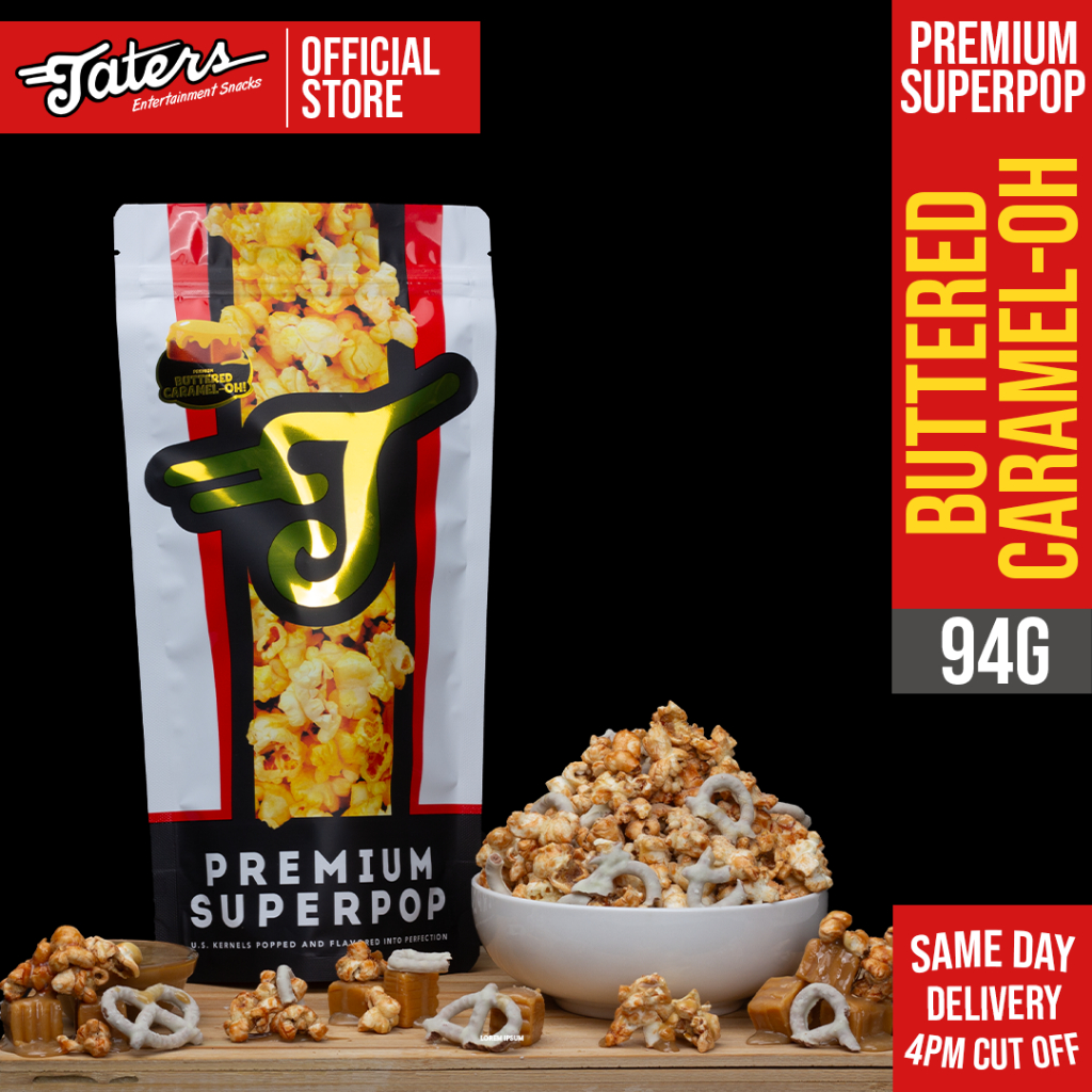 Taters Popcorn Superpop Premium Buttered CaramelOh! Butter Caramel