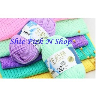  Milk Cotton Yarn, Knitting Yarn Comfortable Breathable Crochet  Yarn Good Elasticity for Shawls