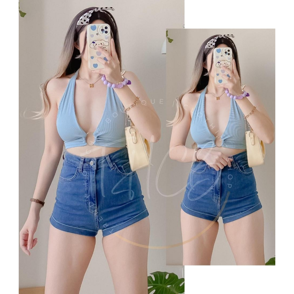 Knitted bra crop top best sale