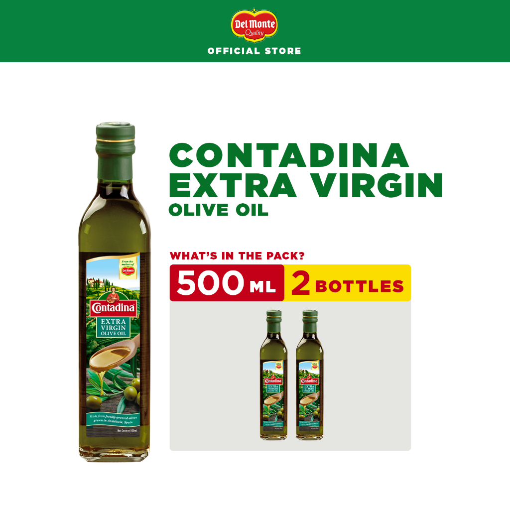 CONTADINA Extra Virgin Olive Oil 500ml x2 | Shopee Philippines
