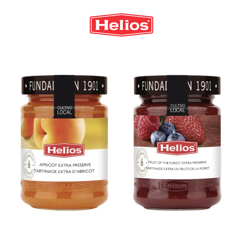 Helios Extra Fruit Blueberry/Strawberry/Apricot Preserve Jam (340g ...