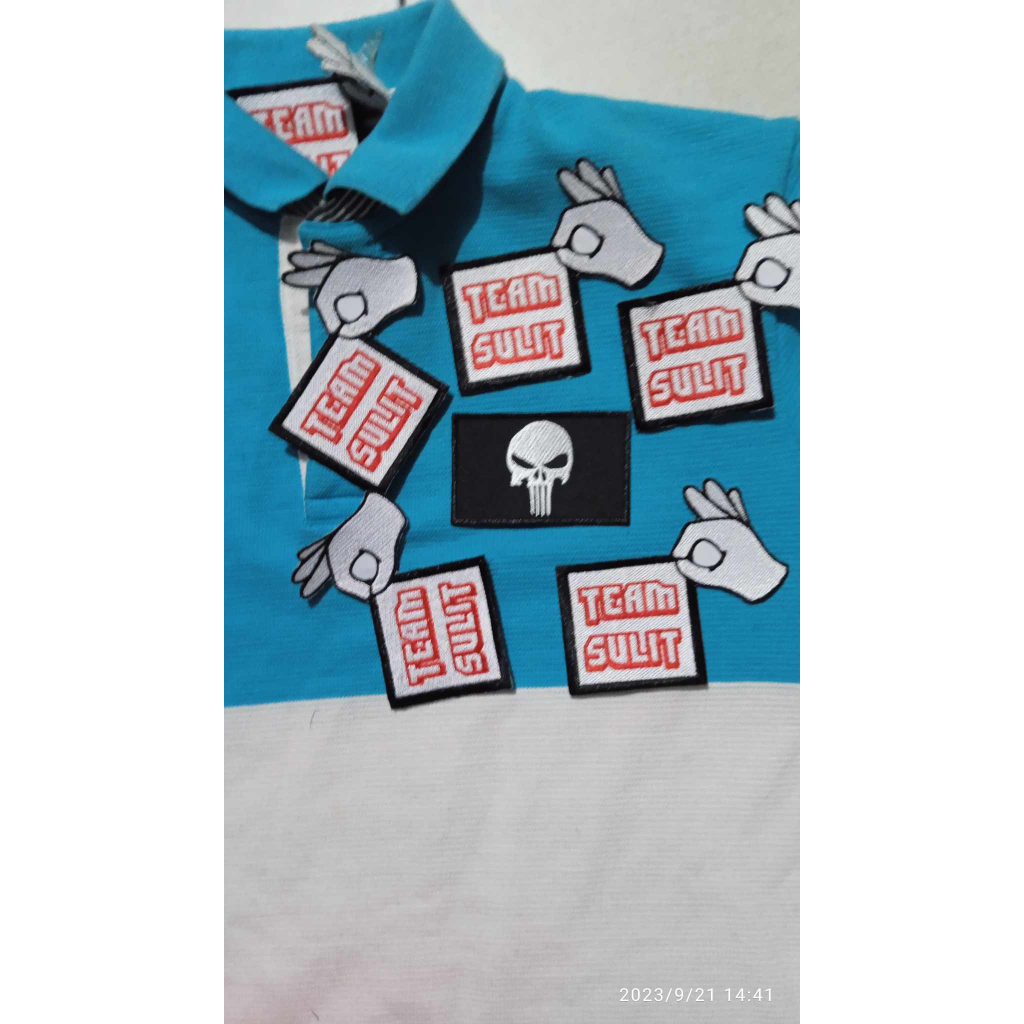 TS23 083 the punisher logo 3 inch bone skull patch embroidery country ...