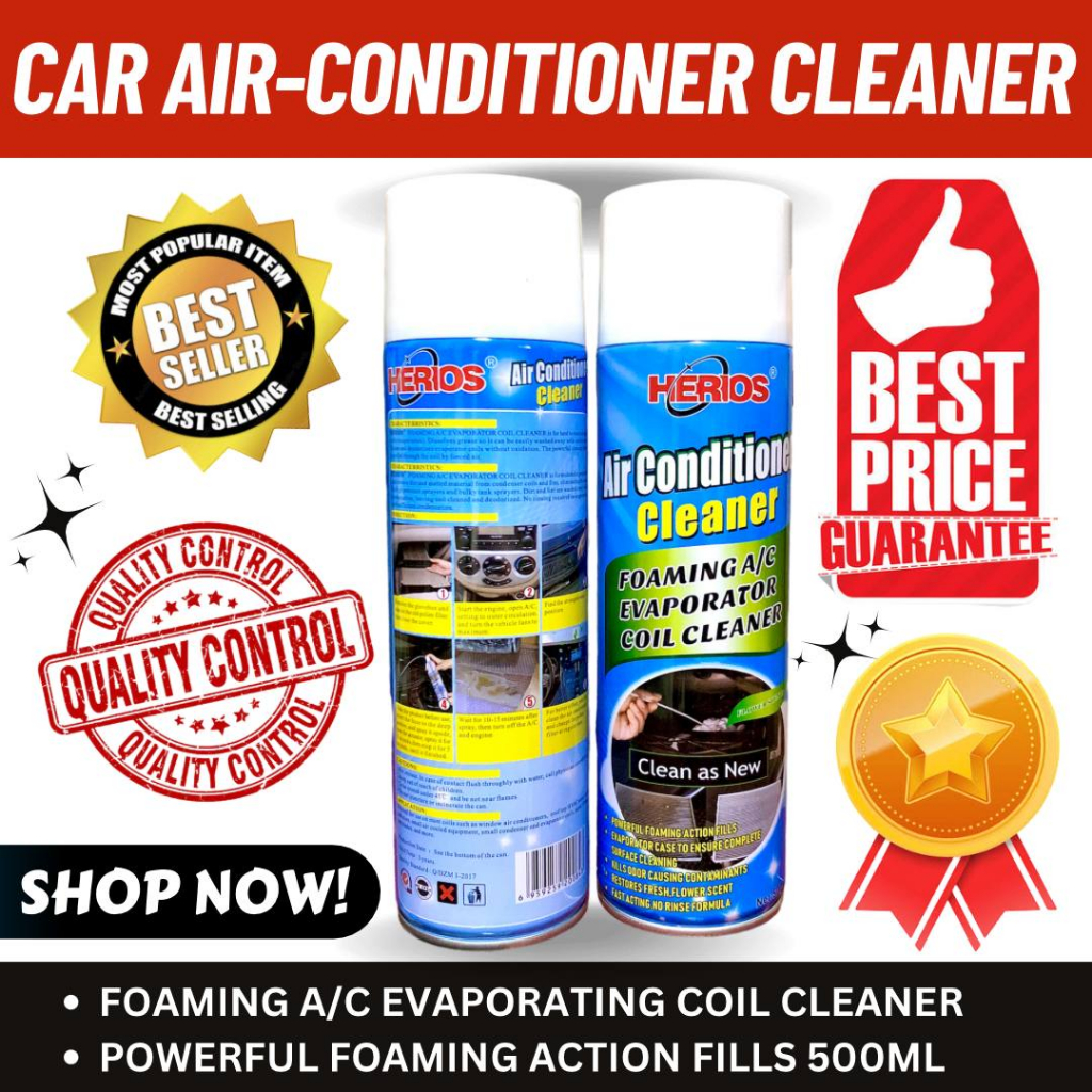 Car Home Air Conditioner Cleaner Herios 500mL Aircon Shopee