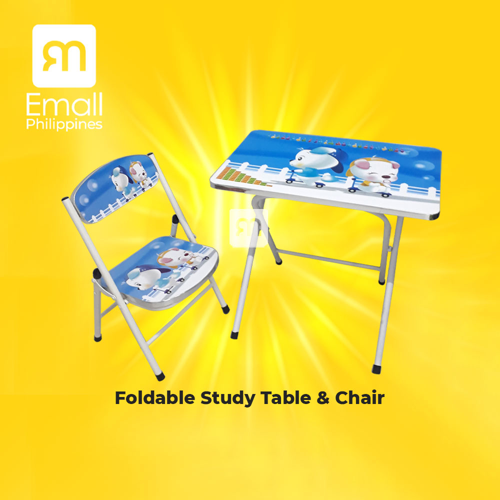 Emall Philippines Foldable Table With Chair Study Table for Kids Set Cartoon Children's Study