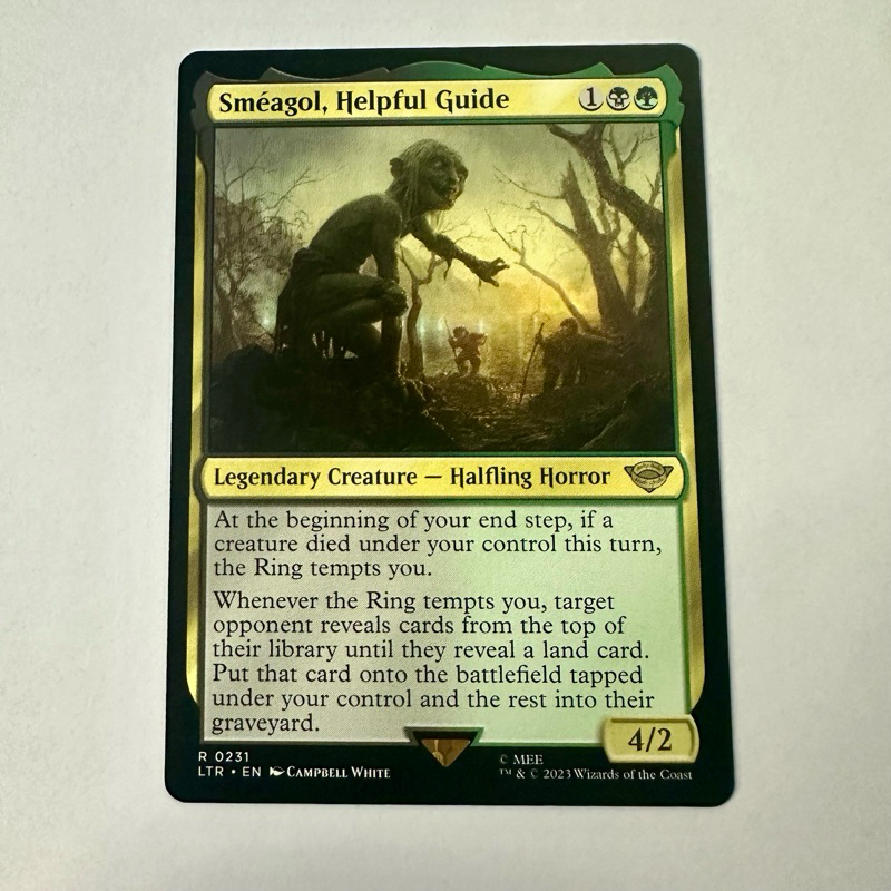smeagol mtg card MTG LotR Smeagol Playmat  The Guardtower
