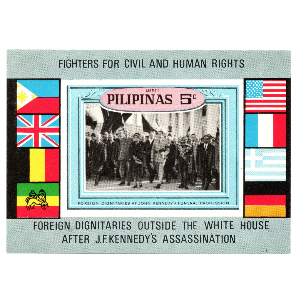 Philippines #MiBlI MNH 1968 JFK RFK LBJ Kennedy Haile Selassie Flags