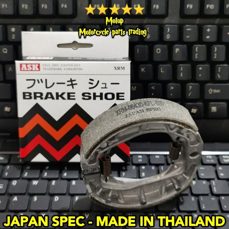 ASK BRAKE SHOE FOR XRM C100 WAVE100 CG125 RAIDER RUSI JAPAN