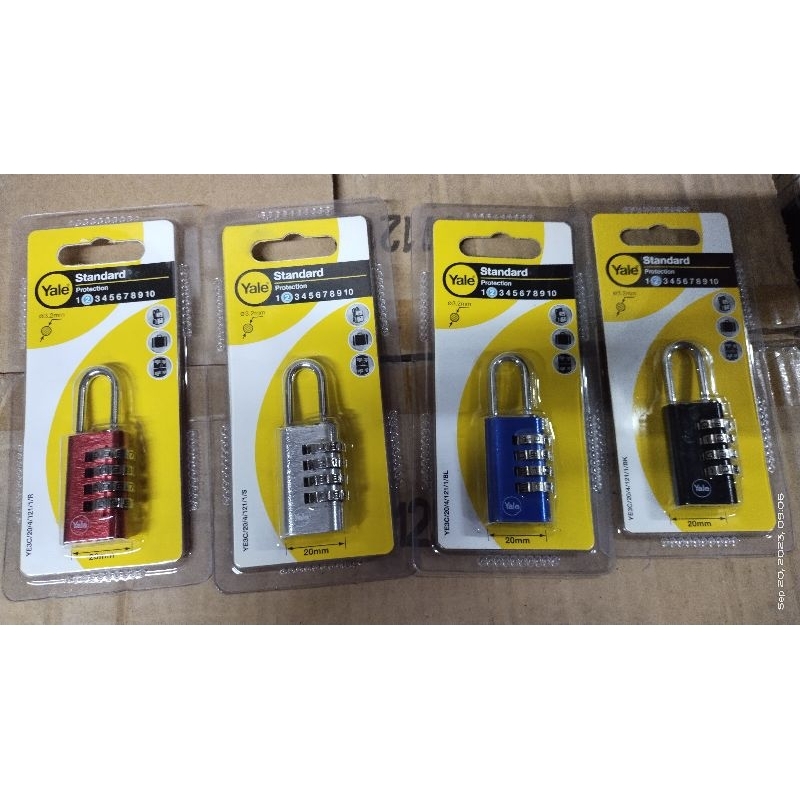 Yale combination resettable luggage lock non TSA ye3c/20/4/121/1 20mm