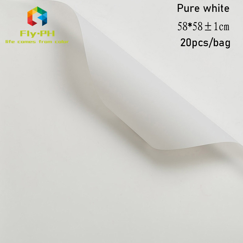 5pcs Beauty Waterproof Wrapping Floral Paper Monochrome Semi-permeable ...