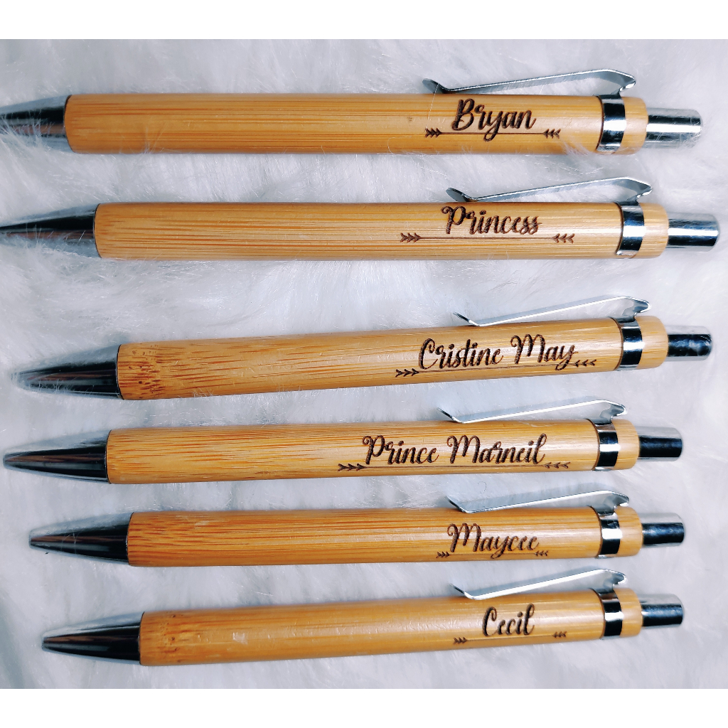 PERSONALIZED BAMBOO PEN LASER ENGRAVED Souvenir Giveaway Gift Ideas ...