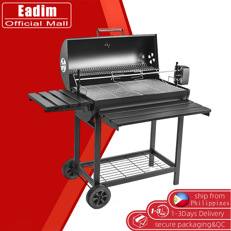 Griller Charcoal Outdoor BBQ Grill Smoke Portable Barbecue Grills with Chicken Rack Grill Stove