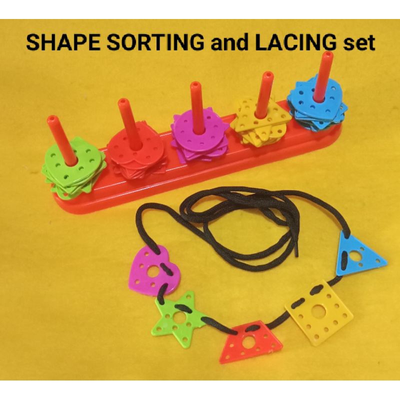 Therapy toys - SHAPE SORTING and LACING set | Shopee Philippines