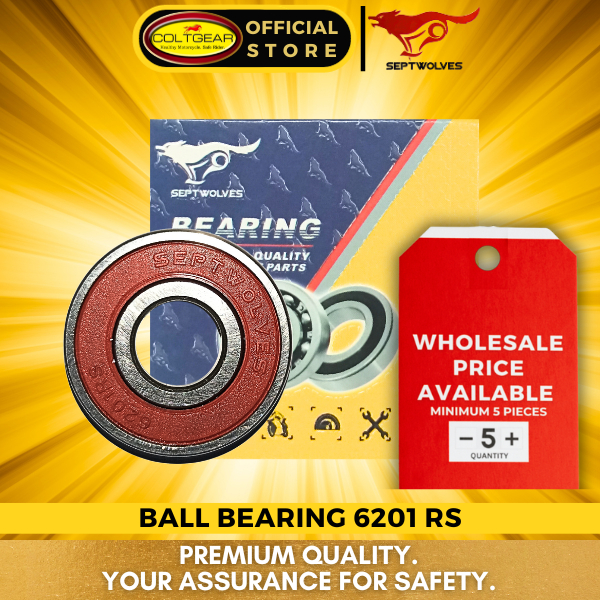 SEPTWOLVES Ball Bearing 6201 RS (Rubber Seal) | Shopee Philippines