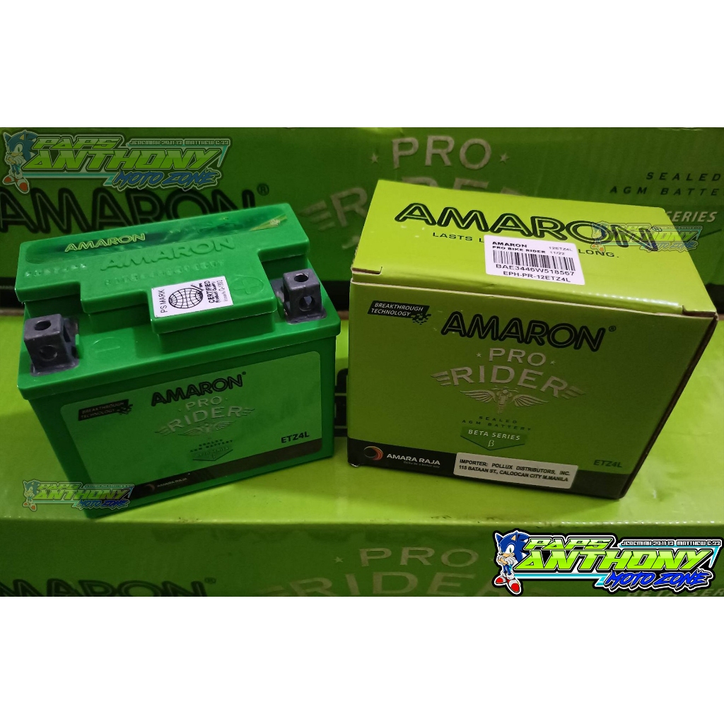 Amaron Battery Pro Rider Etz4l Etz5l Etz7l Etx5l Shopee Philippines