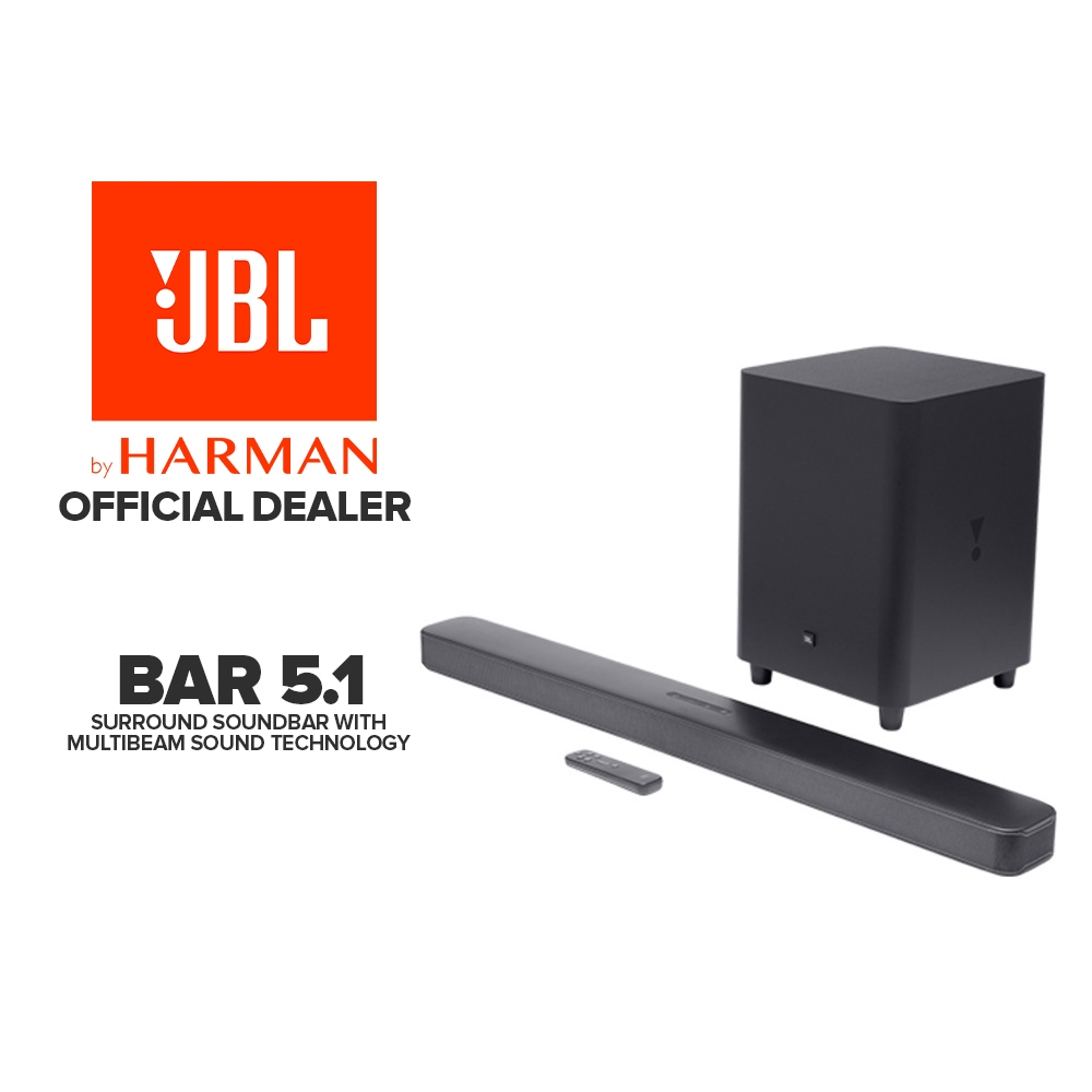 JBL Bar 5.1 Surround Soundbar With MultiBeam Sound Technology Shopee