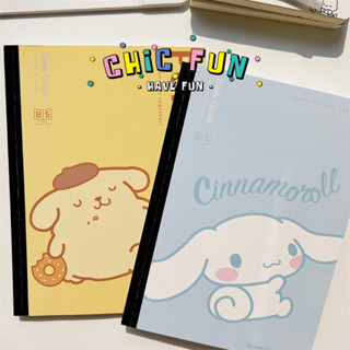 30 Sheets B5 Cartoon Sanrio Notebook Cute Kuromi Cinnamoroll Sketchbook ...