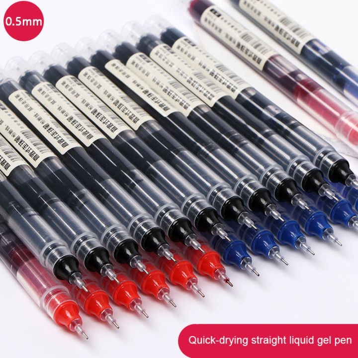 5PCS/10PCS Straight Gel Pen 0.5mm Liquid Quick-Drying Ink (Not ...