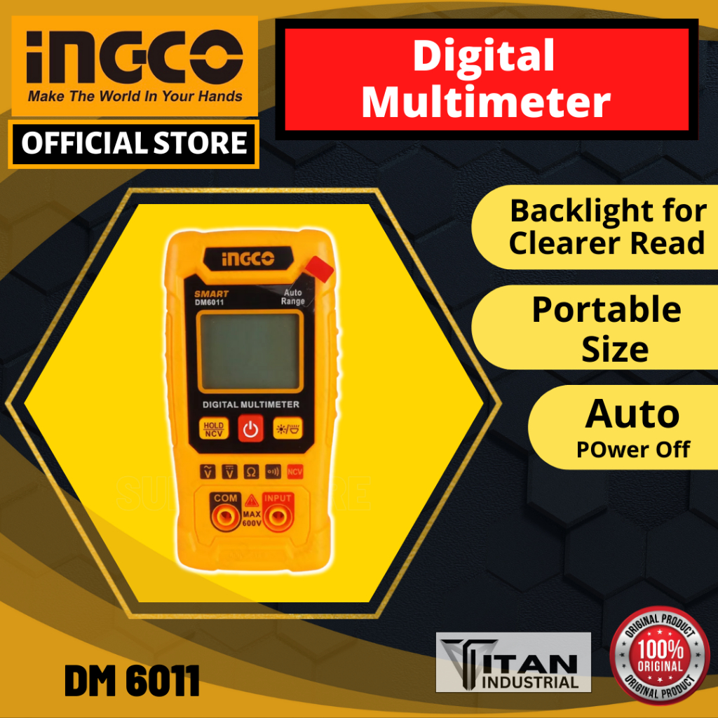 INGCO Multitester Multimeter Digital • Tm ss | Shopee Philippines