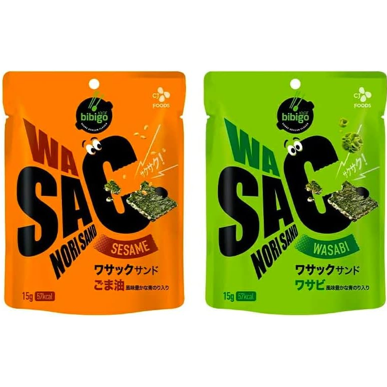 Bibigo WASAC Seaweed Snacks (Sesame Oil, Wasabi) Shopee Philippines