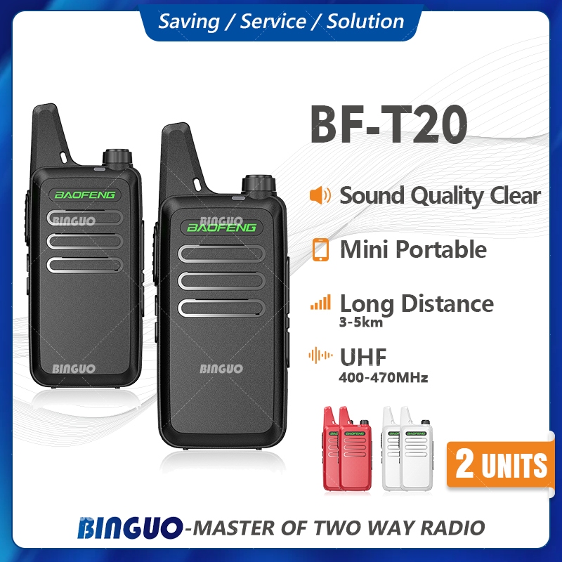 Baofeng BF-T19 Walkie Talkie Set of 2 Mini Handheld Portable Radio Two ...